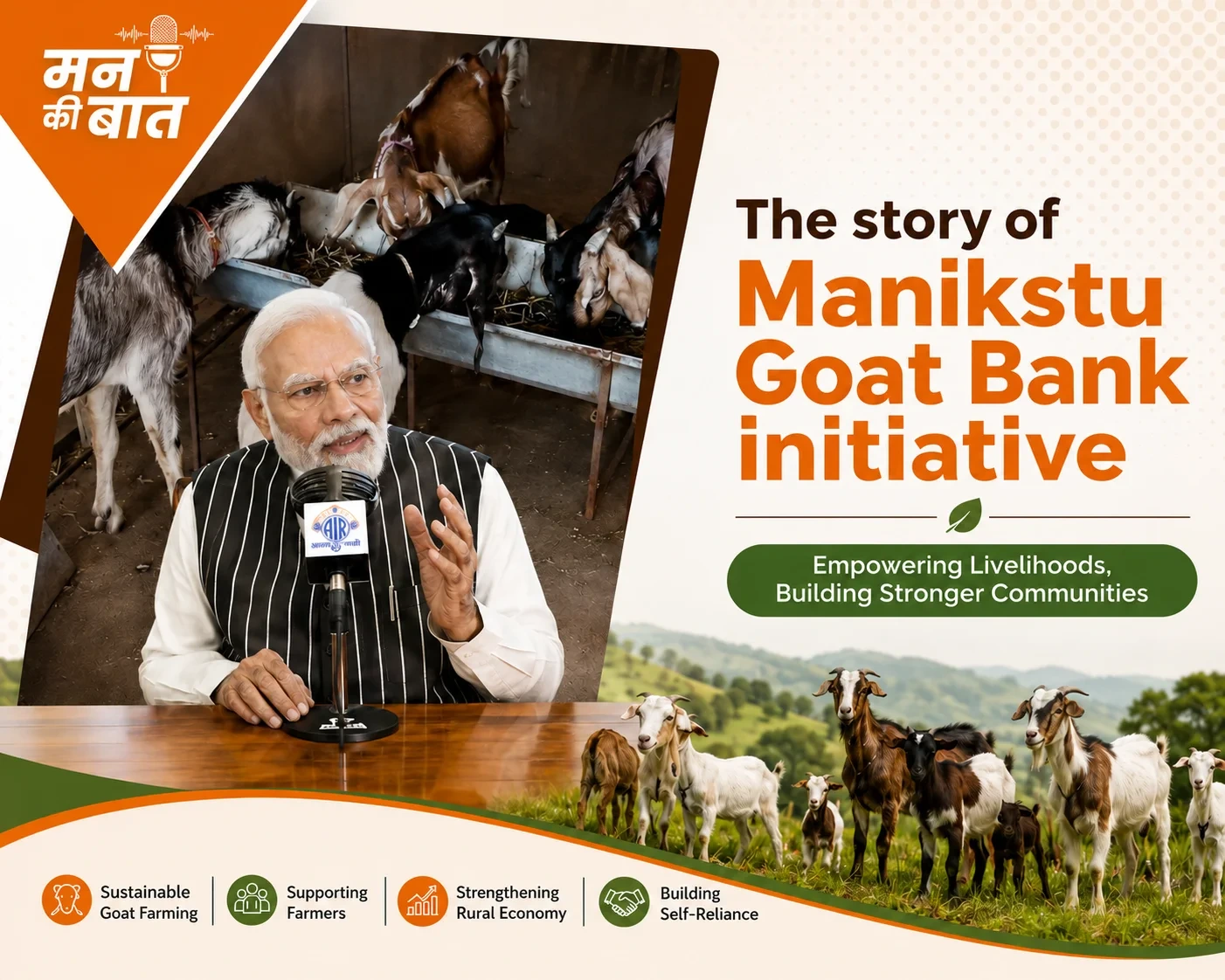 Manikstu's Goat Bank featured in Mann Ki Baat